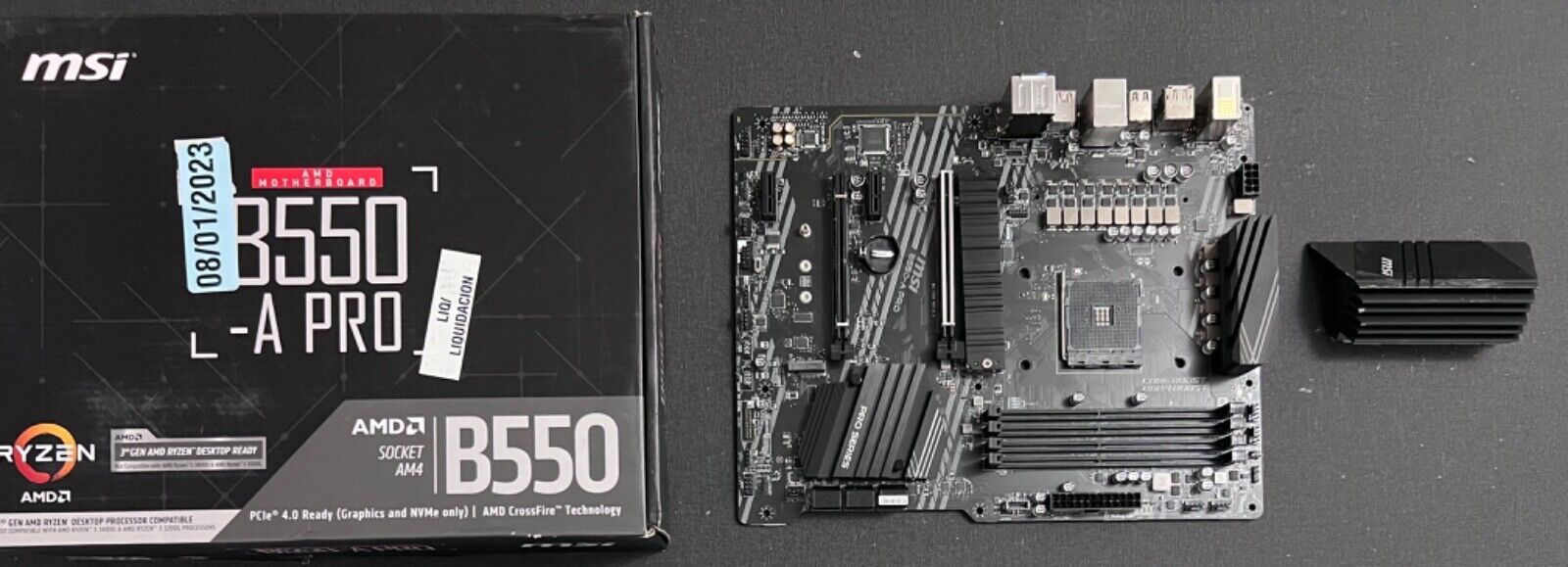 As-is Untested MSI B550-A PRO Socket AM4 AMD B550 PCIe 4.0 SATAIII USB3.2