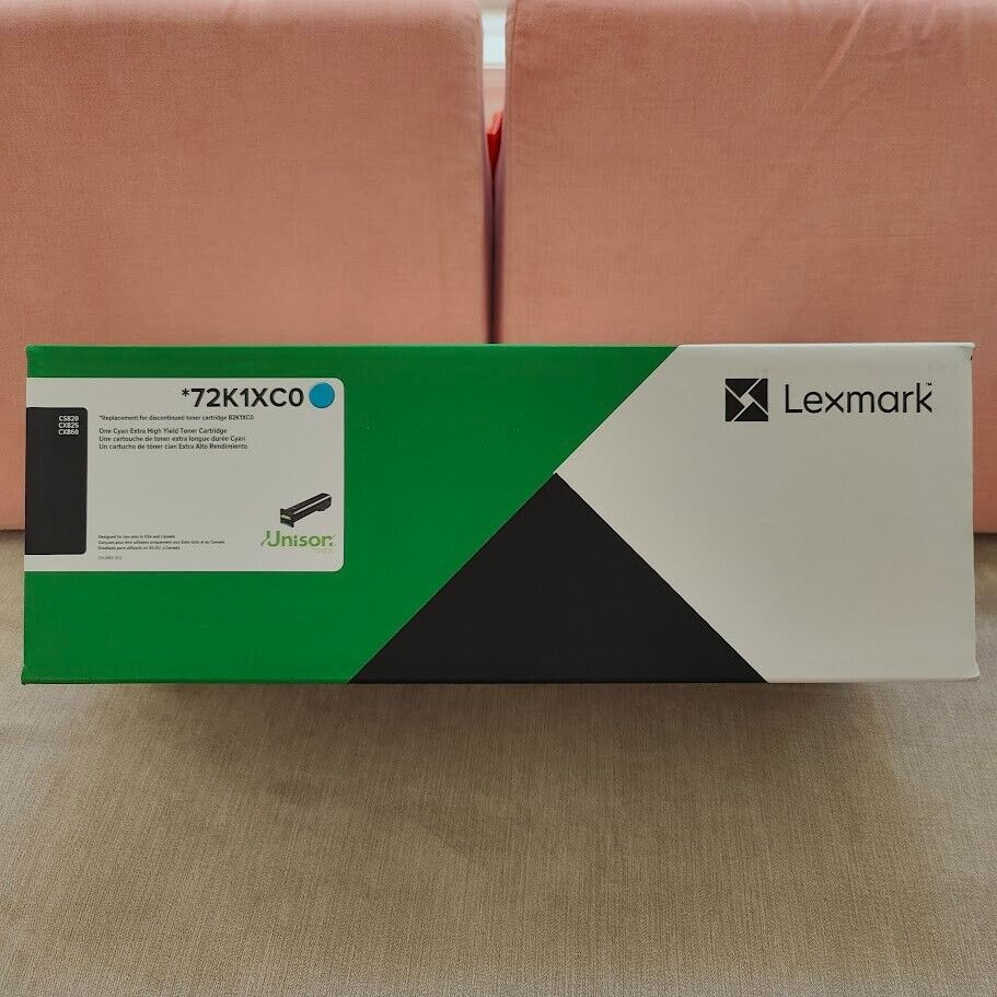 Lexmark 72K1XC0 | OEM Cyan Extra High Yield Toner Cartridge | Overboxed