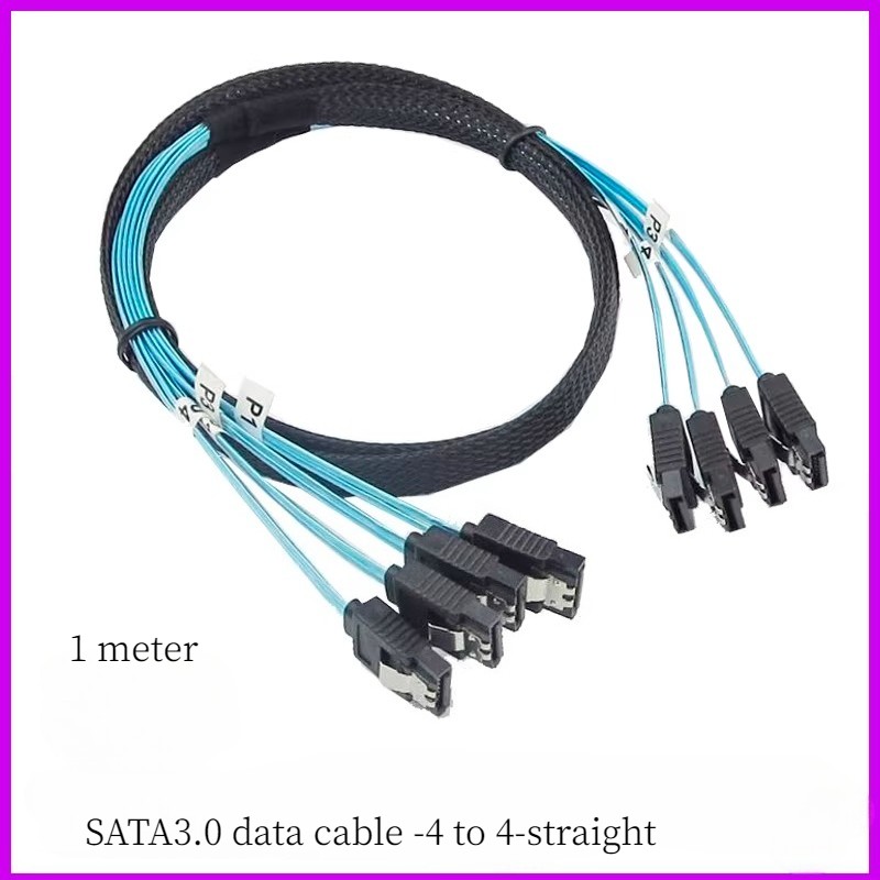 SATA3.0 Data Cable 6G Transmission Line Server NAS Connection Cable 6 Pair 6
