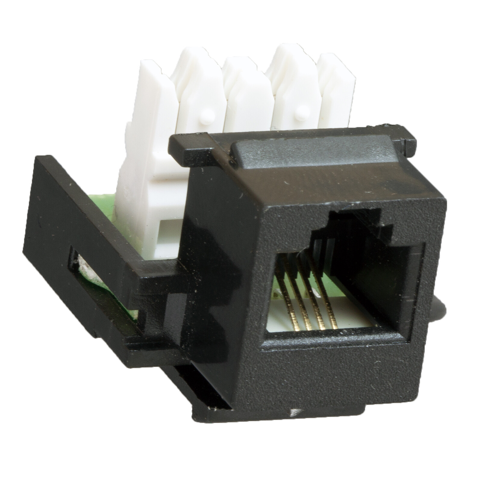 100 Pack Cat-3 Keystone Jacks in Black Telephone RJ-11 Cat3 Phone Jacks