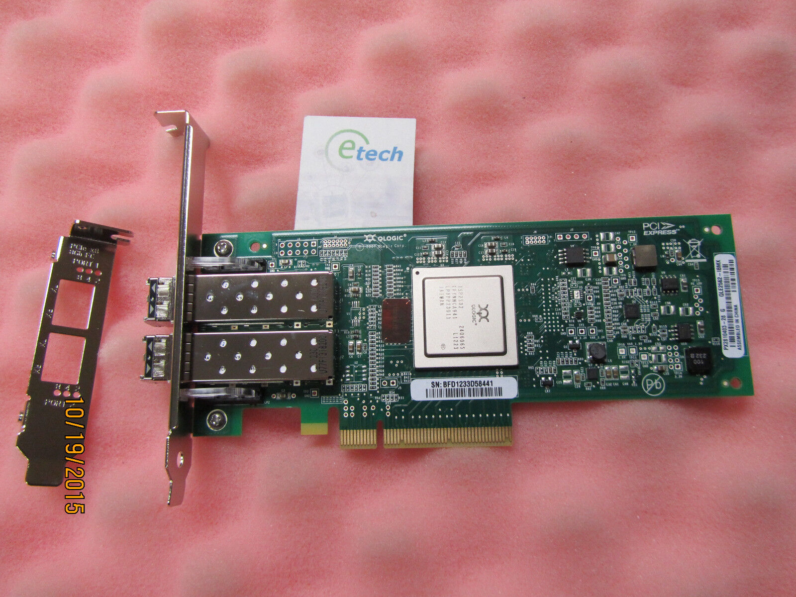 QLogic 8Gb Dual-port PCIe Fiber Channel HBA, QLE2562, IBM 42D0510 / FRU 42D0516 