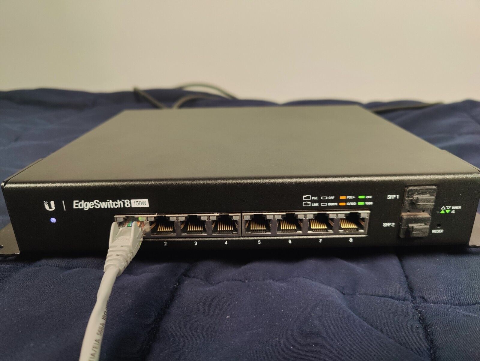 Ubiquiti Networks ES-8-150W EdgeSwitch 8 150W Switch w/ Power Cord