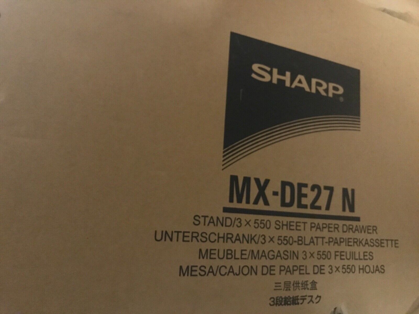 NEW Sharp MX-DE27 N  Stand 3 x 550- sheet Paper Drawers