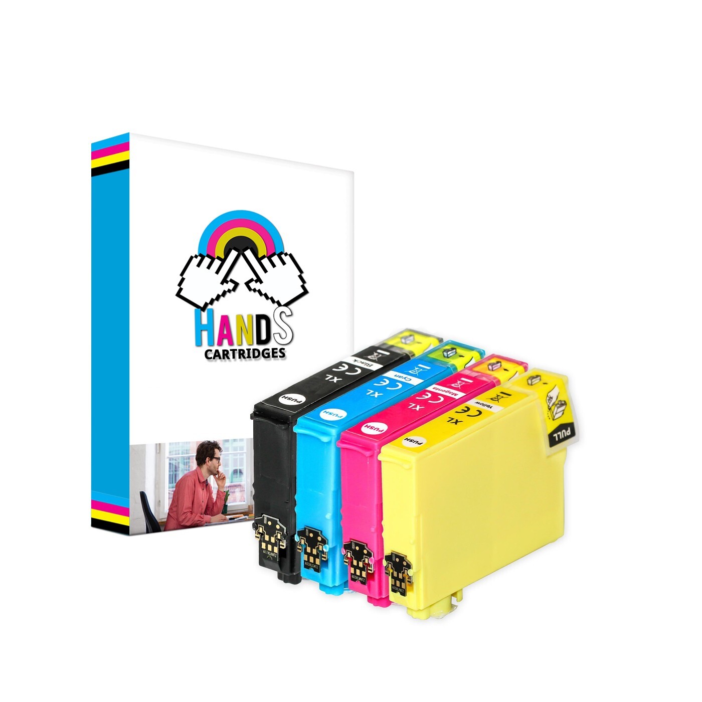 Any 4 Non OEM Hands Compatible Ink Cartridges T1291 - T1294 (T1295)
