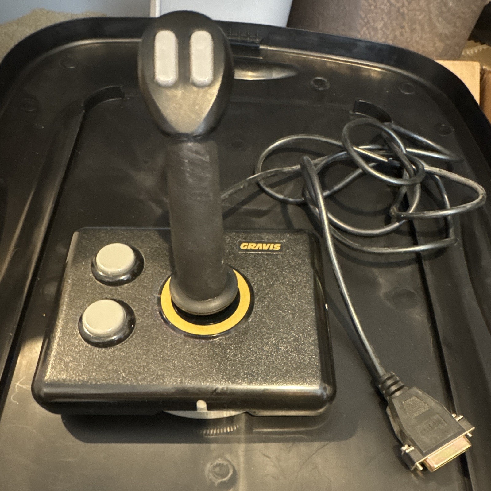 Gravis Vintage PC Joystick Game Controller, 2 Buttons, DB9 Connector