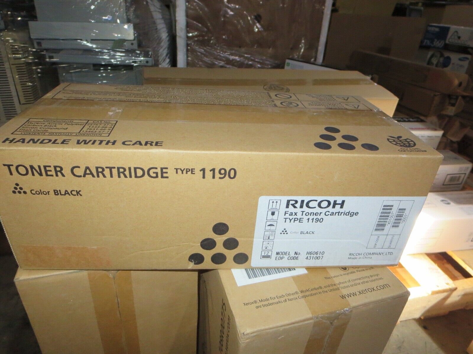New Genuine Ricoh 431007 Fax Toner Cartridge - Black - Type 1190 Model H60610