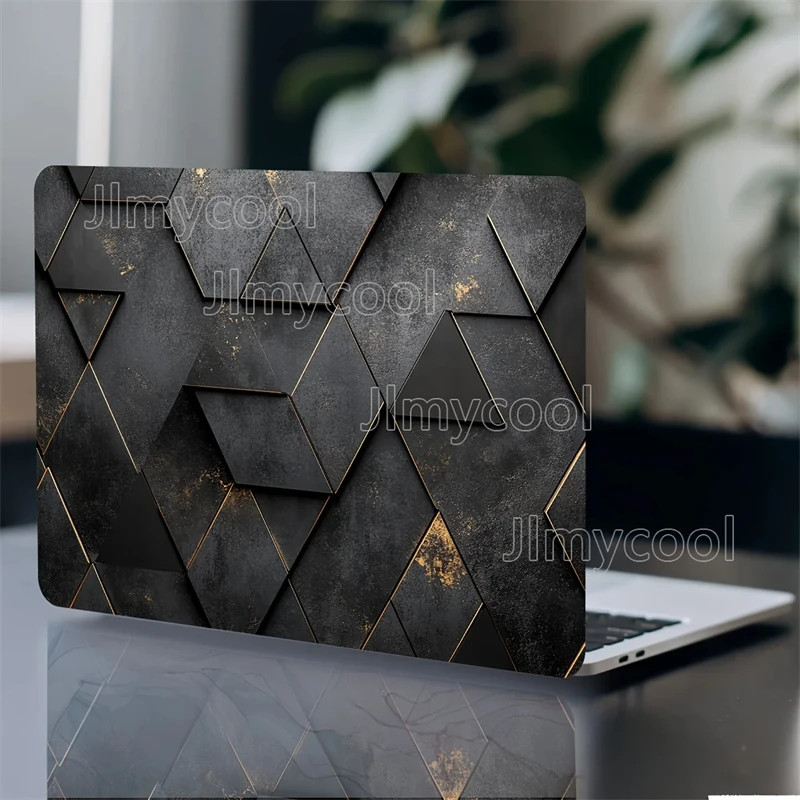 2-Pack Marble Textured Laptop Art Decal Case Non-Reusable Laptop Skin