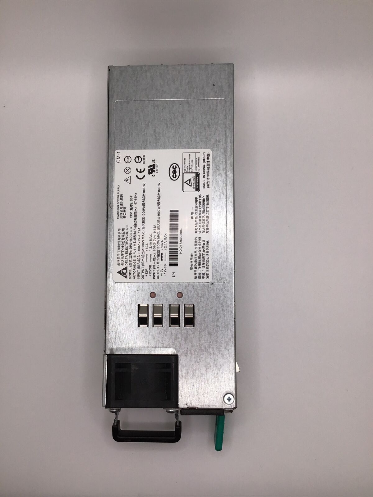 1600 W DPS-1600EB A SERVER POWER SUPPLY FOR DELTA ELECTRONICS