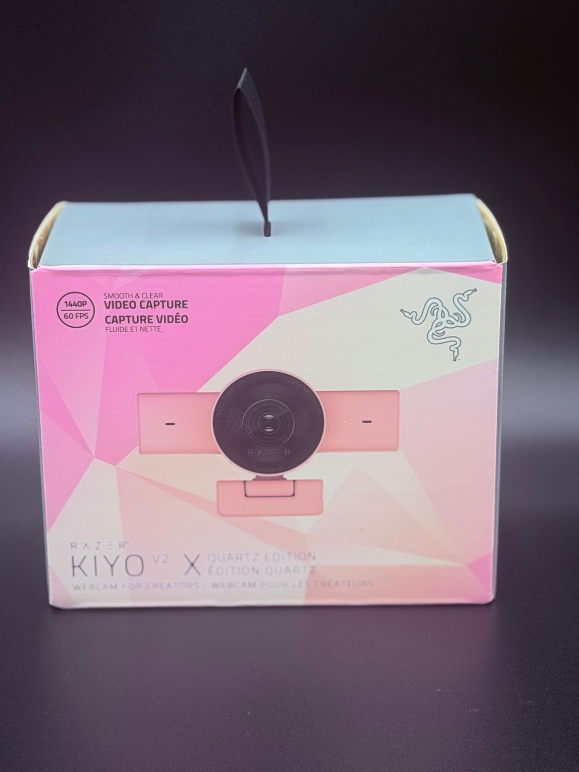 Razer Kiyo V2 X Quartz Pink Webcam 1440p 60FPS RZ19-05380200-R3U1