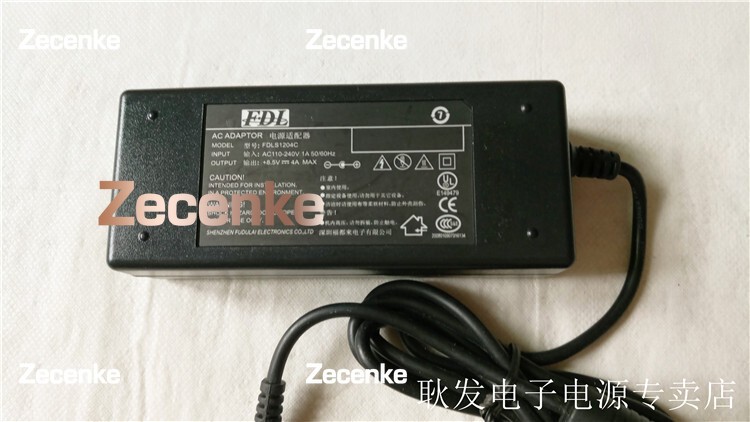 Genuine FDL AC Adapter FDLS1204C 8.5V 4A Power Supply 5.5*2.1MM Charger US