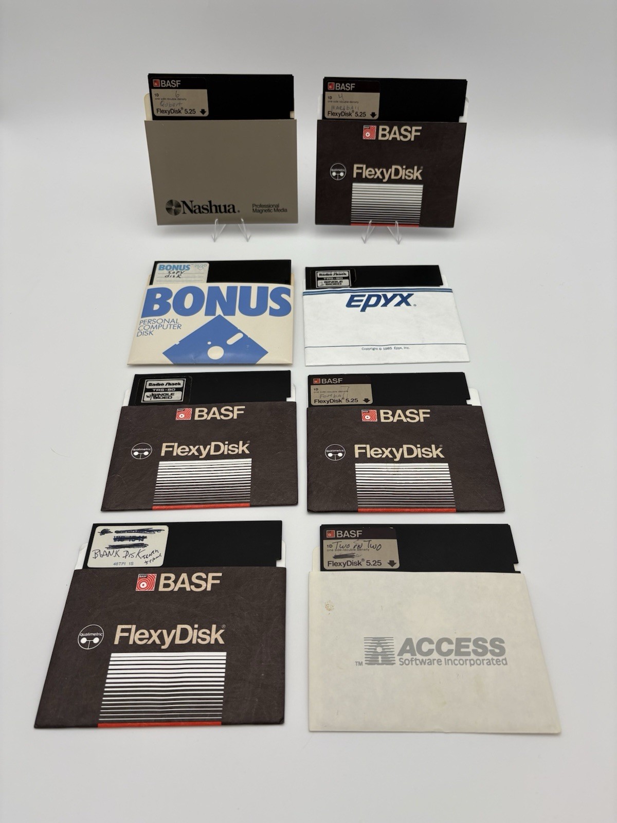 Vintage Floppy Disk W/Sleeve Used Lot Of 8 - Untested READ