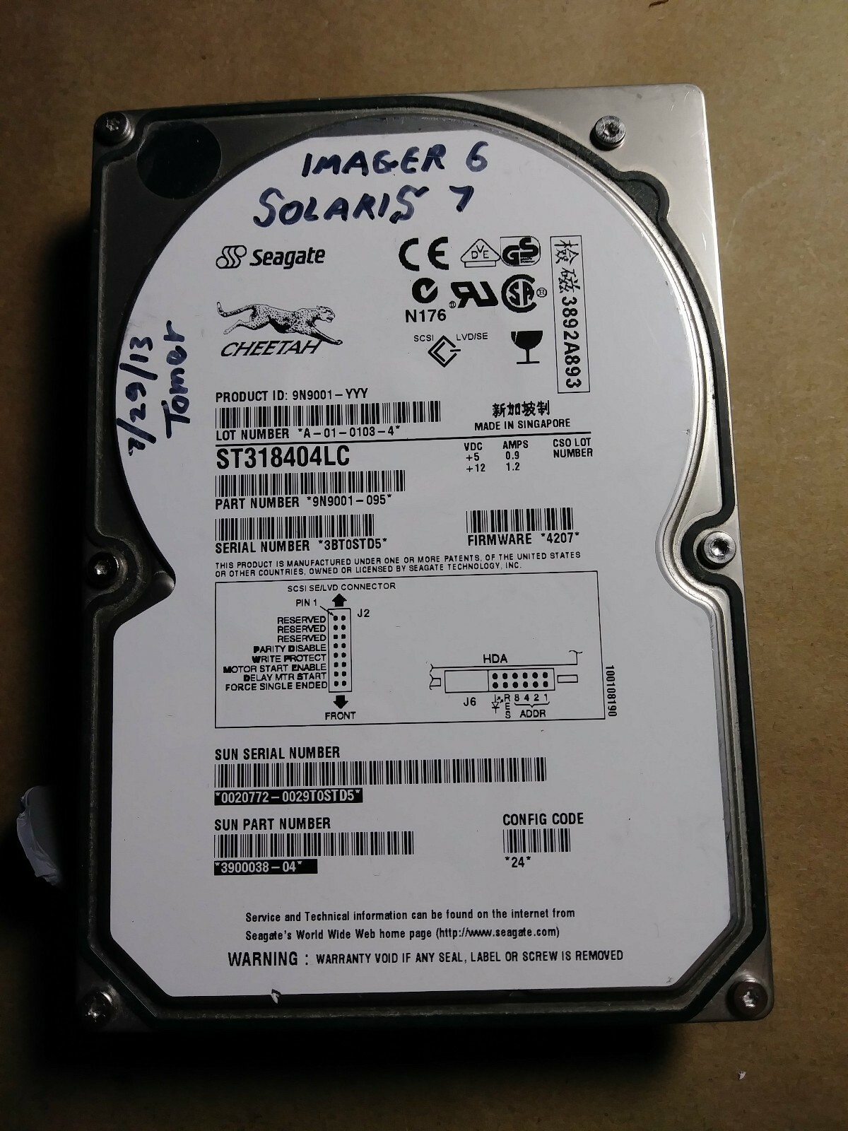 Seagate Cheetah ST31840LC HARD DRIVE