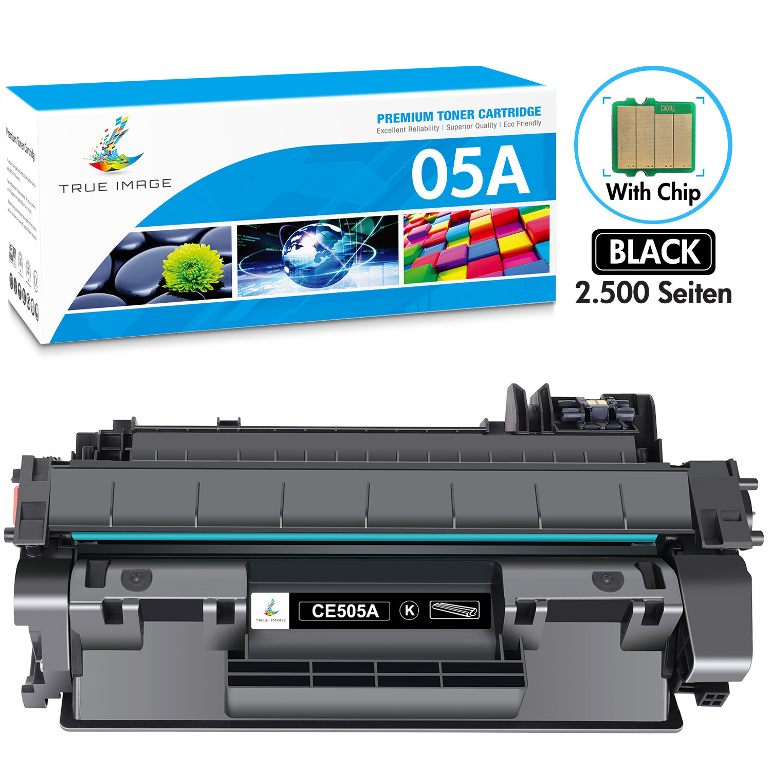 1PK CE505A Toner Cartridge For HP 05A LaserJet P2035n P2035 P2055dn P2055 P2055x