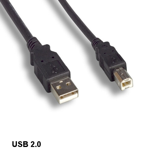 LOT 10pcs Black 3' USB 2.0 Type A to B Cable 28AWG 480Mbps Scanner Printer HDD