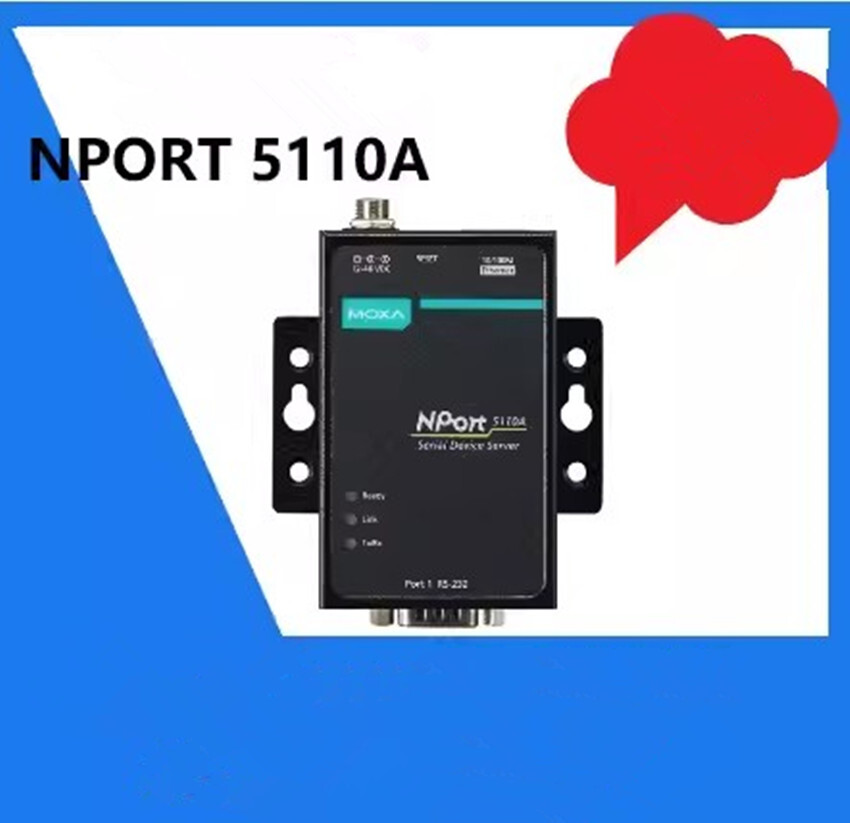 1pcs MOXA NPort 5110A Port 1 RS-232  Serial Device Server