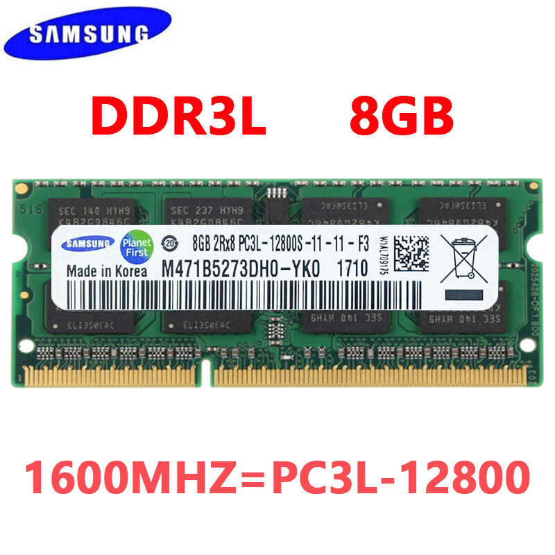 Samsung 8GB DDR3L 1600 MHz PC3L-12800 SO-DIMM 204-Pin 1.35V Notebook Memory RAM