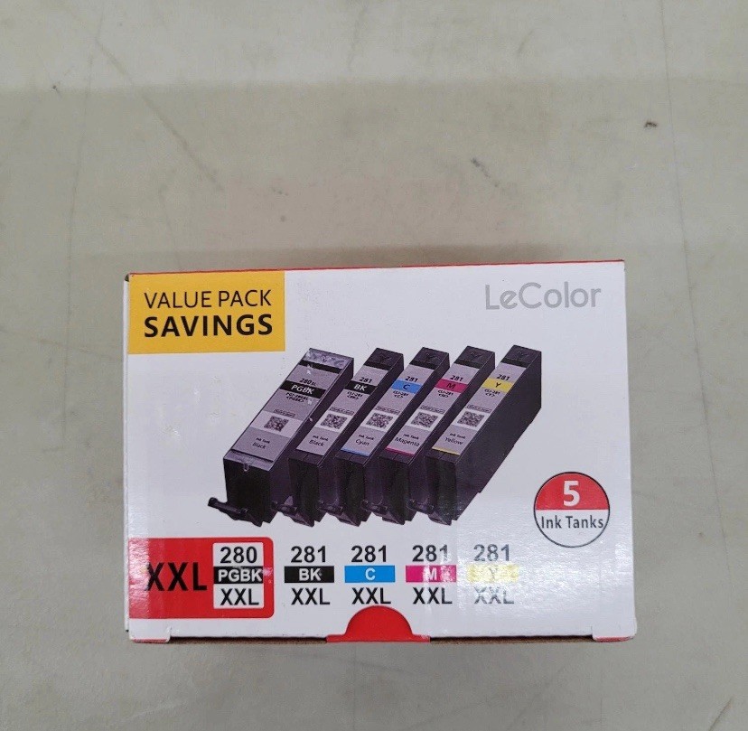 5PK Ink Cartridge for Canon PGI-280 XXL CLI-281 XXL PIXMA TS9120 TS8120 TS6220