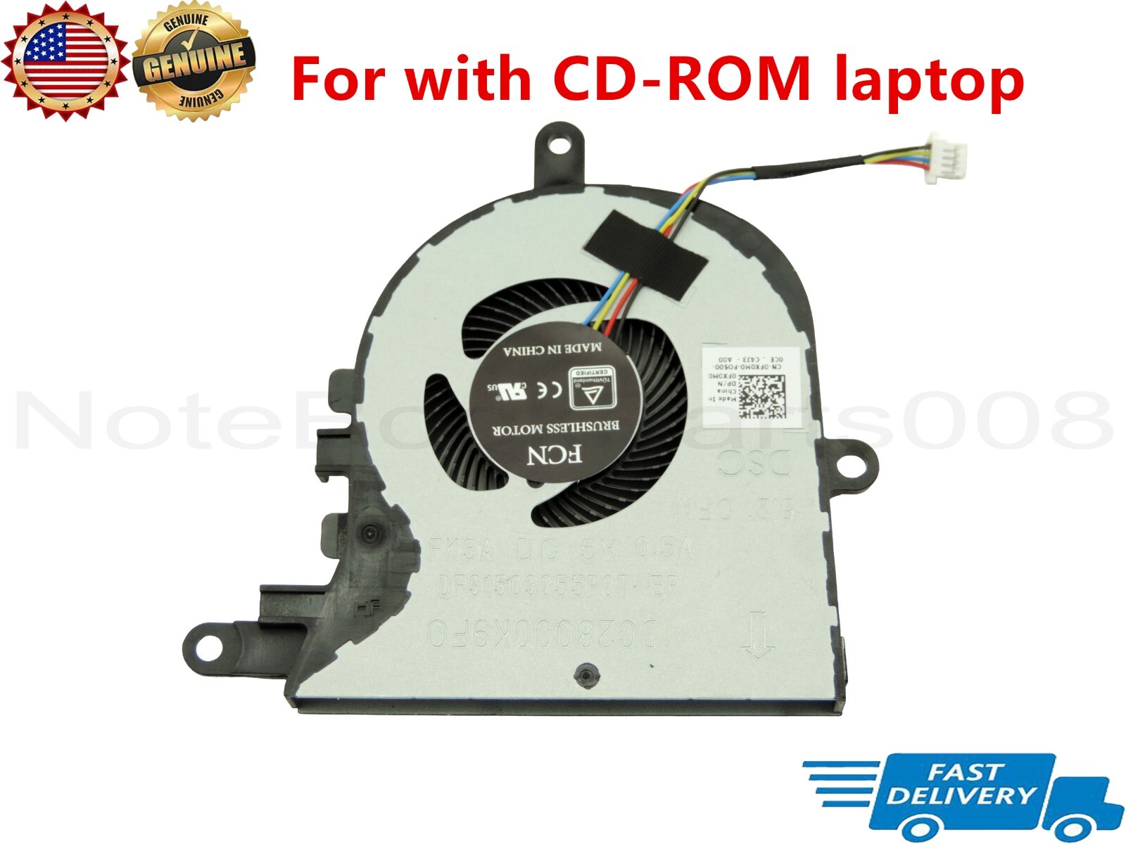 Original CPU Cooling Fan For Dell Latitude 3590 Inspiron 15 5570 5575 Laptop