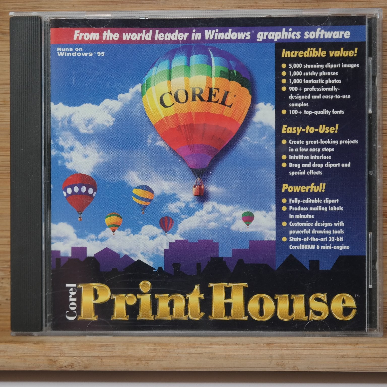 Corel Print House Graphics Software for Windows 95 - Cd-rom - Create Projects