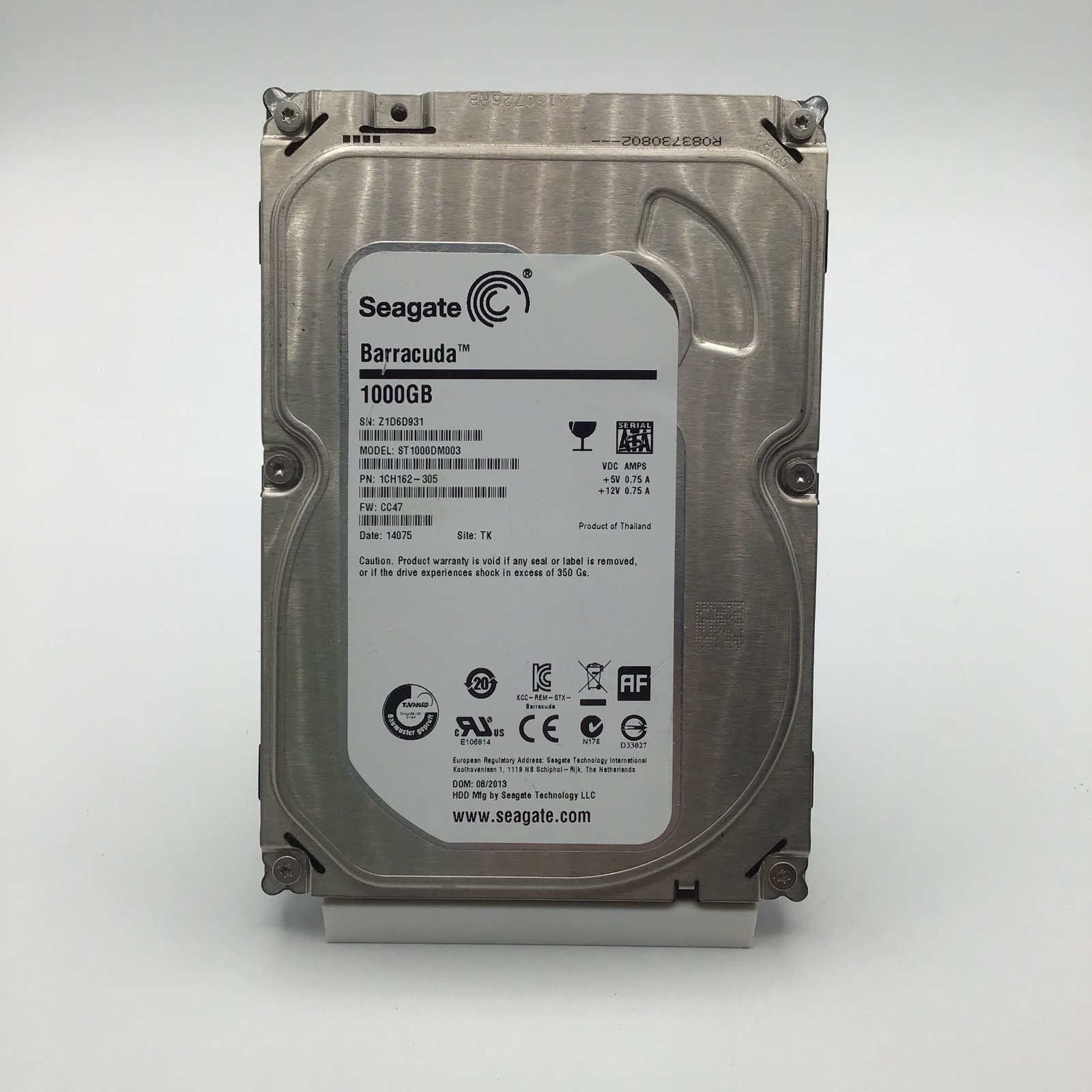 Seagate Barracuda ST1000DM003 1 TB SATA III 3.5 in Desktop Hard Drive