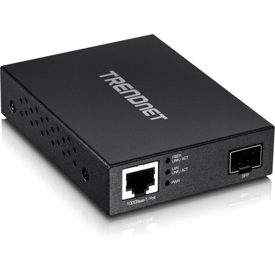 TRENDnet Gigabit PoE PD SFP Fiber Media Converter (tfc-pgsfp) (tfcpgsfp)