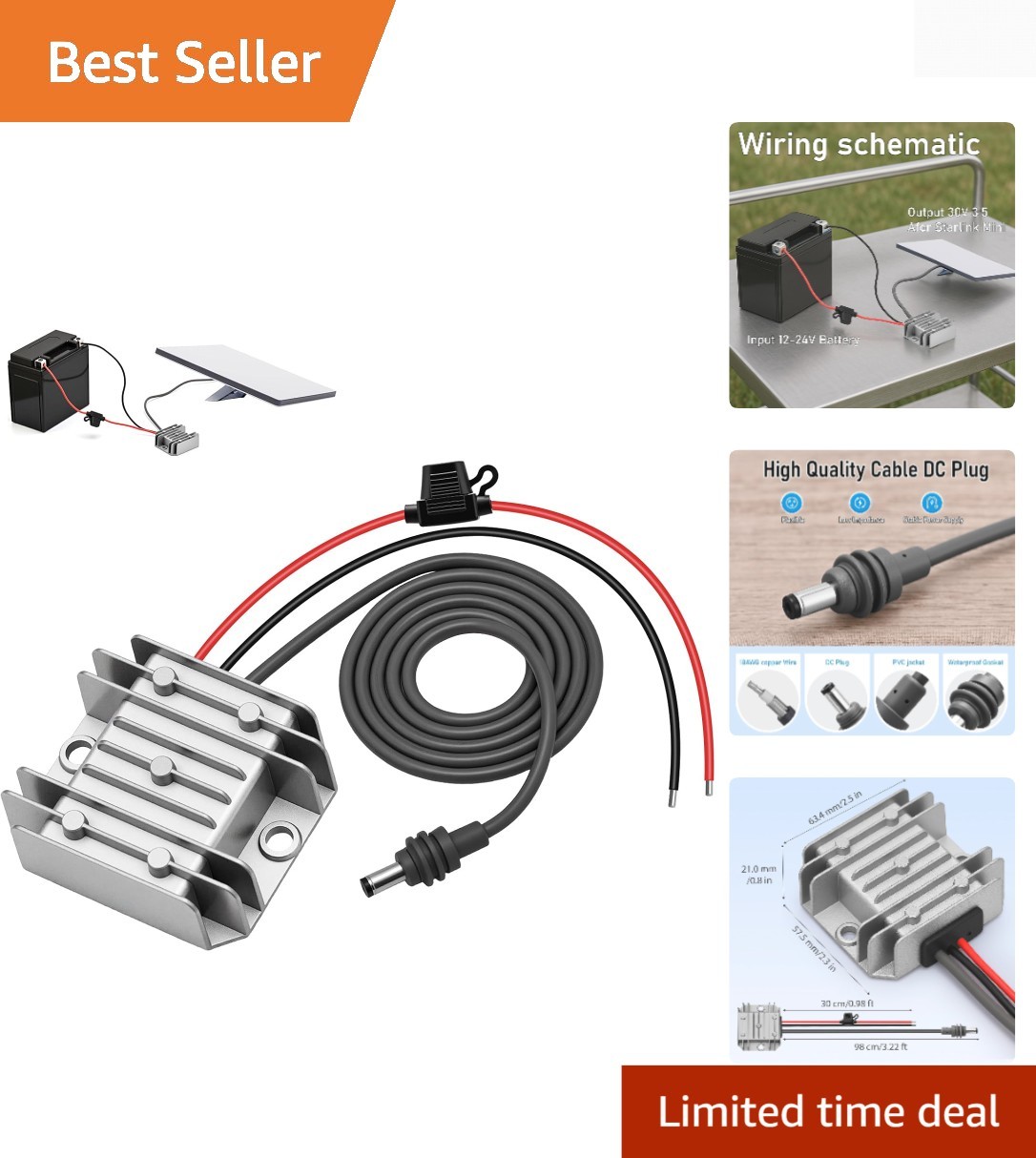 12V-30V Starlink Mini Adapter: Durable Power Supply with Water & Dust Resistance