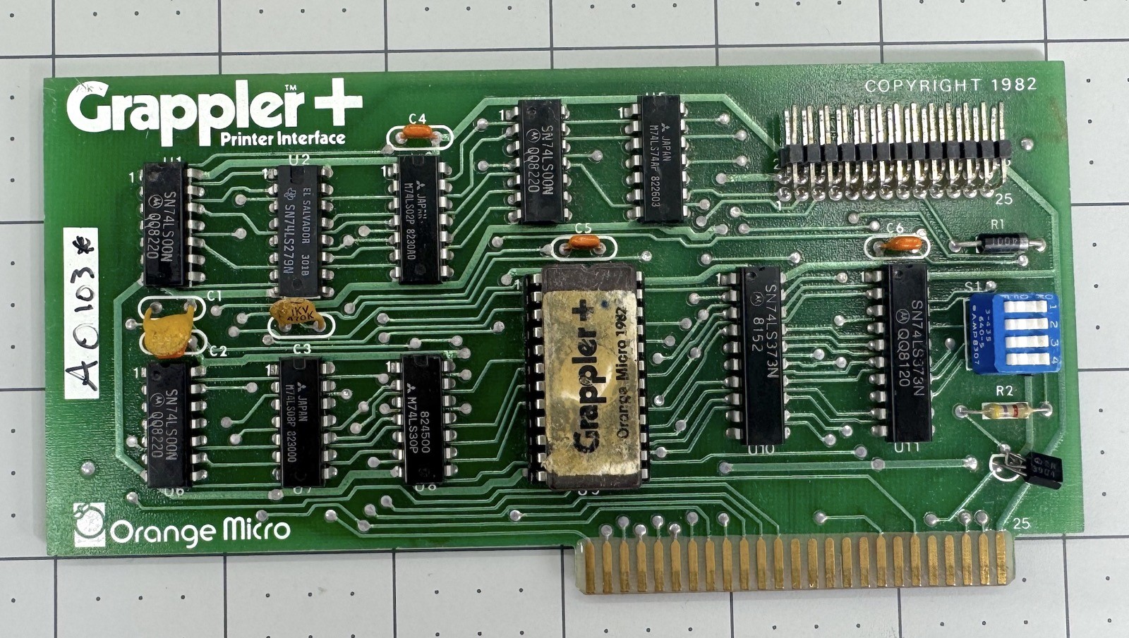 Grappler+ Plus Printer Interface by Orange Micro for Apple II Computers