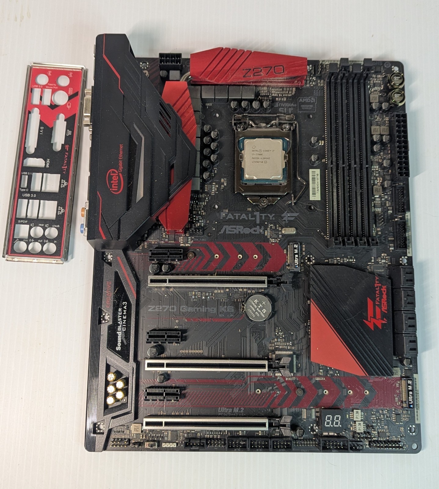 ASRock Fatal1ty Z270 Gaming K4 DDR4 Motherboard, I7-1700k Intel, Boot Issues