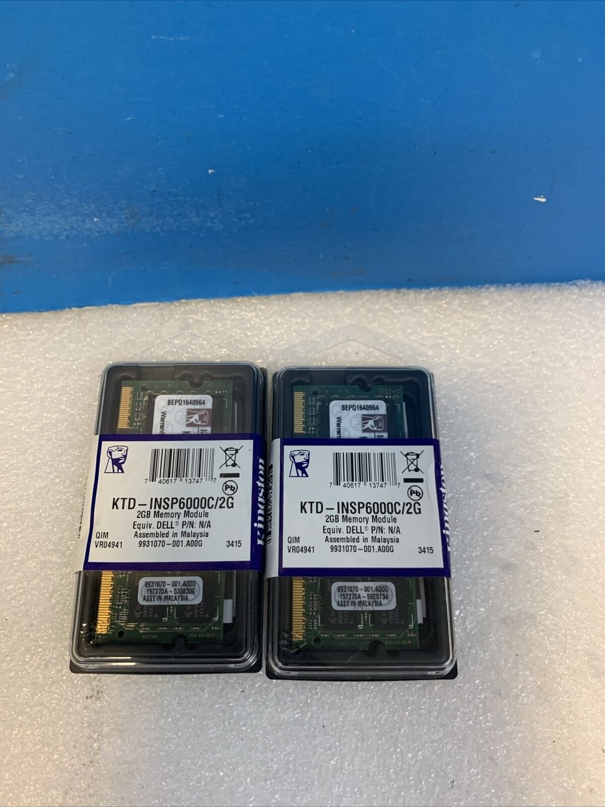 2x New Kingston 2GB PC2-5300 DDR2 SO SDRAM DIMM KTD-INSP6000C/2G
