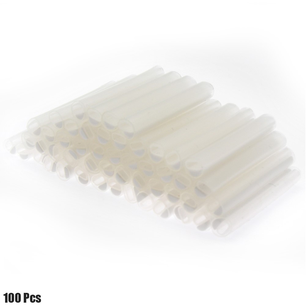 100 Pcs 40mm Ribbon Splice Protector Tube Sleeve For 12 Core Pigtail Fiber Optic