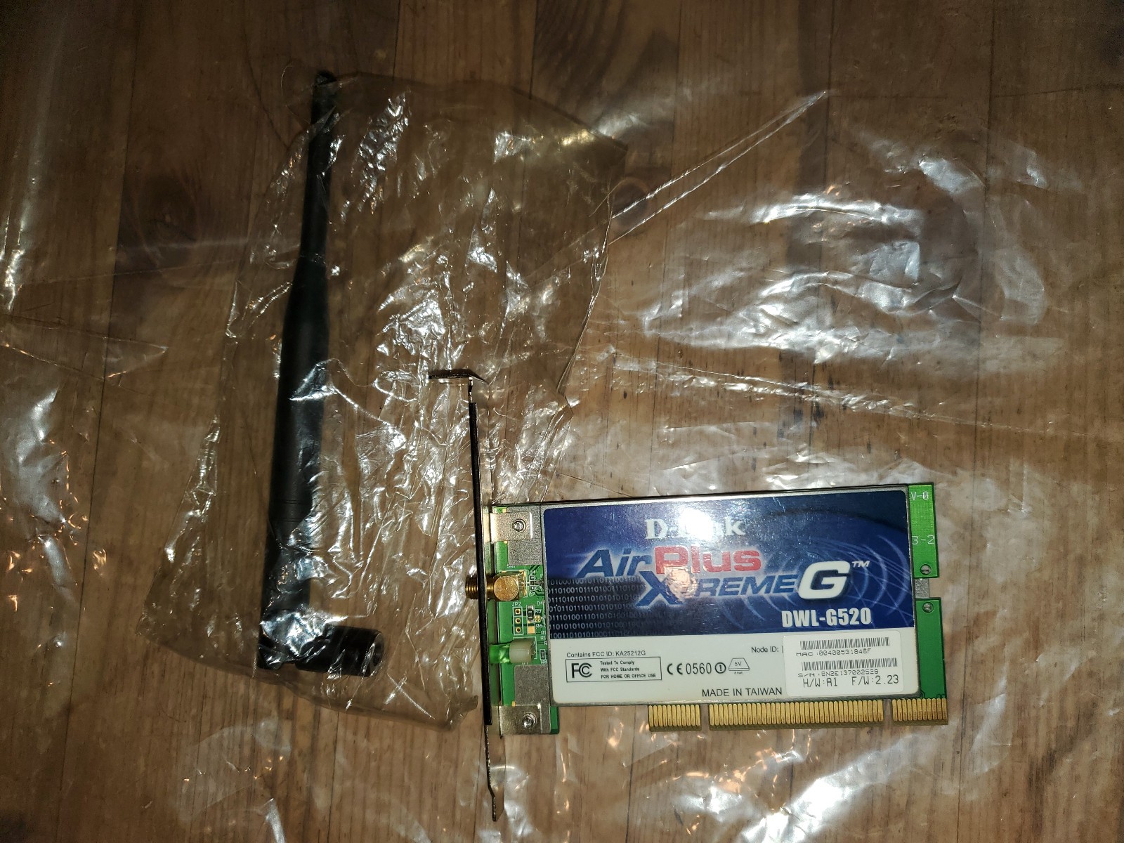 D-link Air Plus Xtreme G WIFI PCI Card DWL-G520 2.4GHz 108Mbps