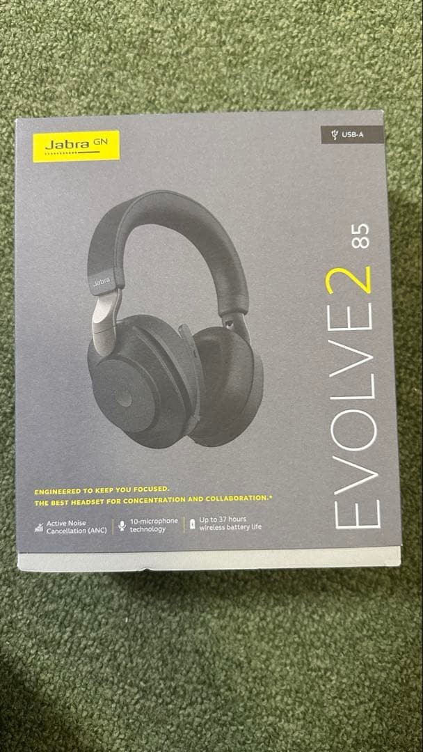 Jabra EVOLVE2 85 Computer Headset Wireless Headset Bluetooth Blue Used