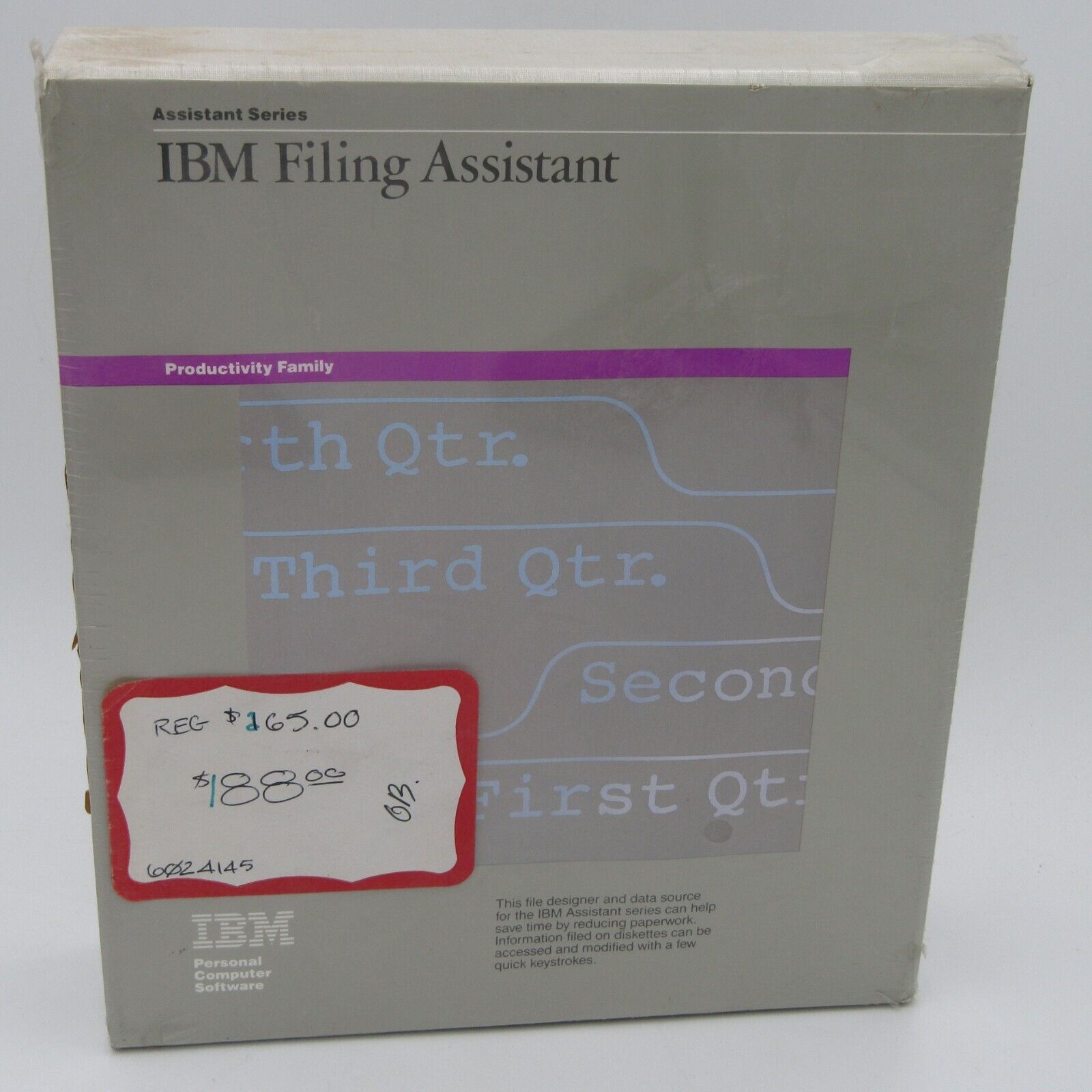 IBM Filing Assistant Computer Software for DOS on 5.25\