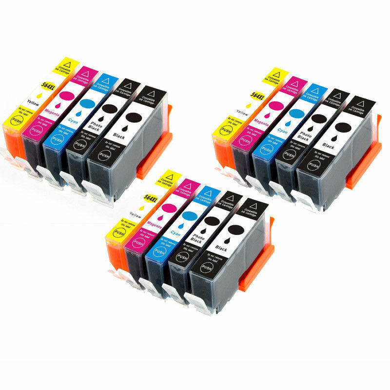 15 PK Printer Ink Set for 564 564XL Photosmart Printer 7510 7515 7520 7525 D5430