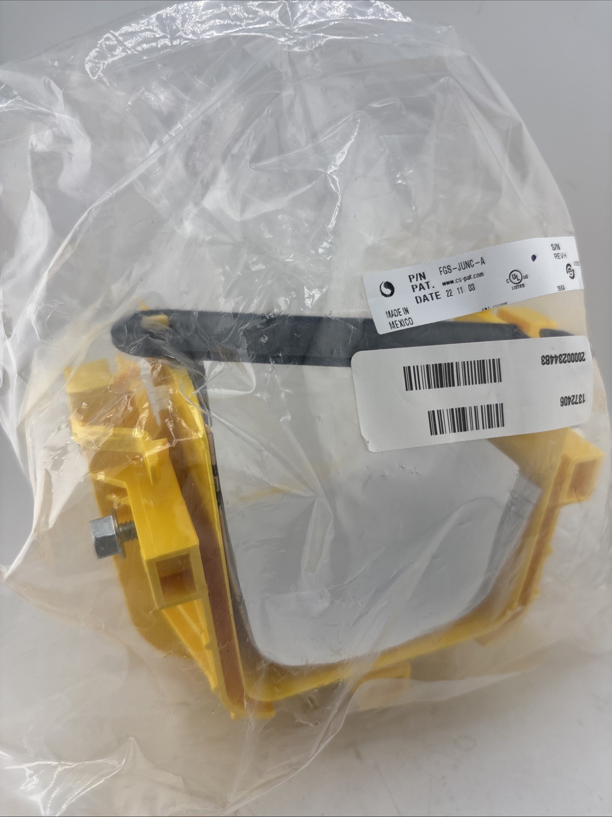 NEW FGS-JUNC-A ADC TE COMMSCOPE FIBERGUIDE YELLOW 4 X 4 INCH JUNCTION KIT