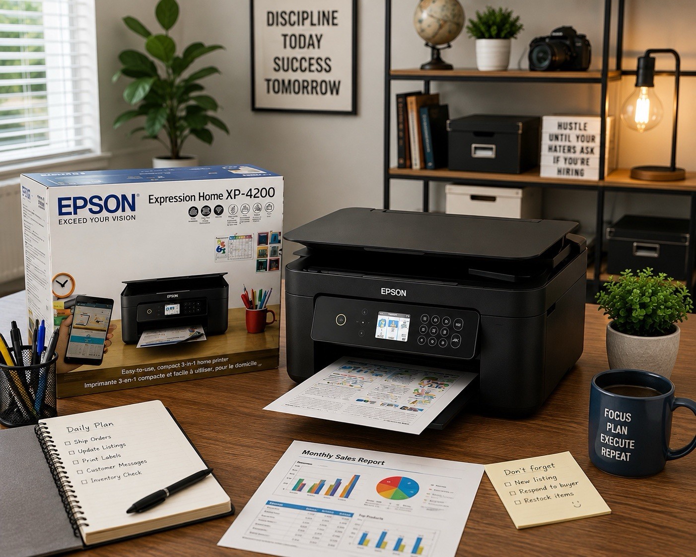 Epson Expression Home XP-4200 Wireless All-in-One Color Printer Scanner Copier