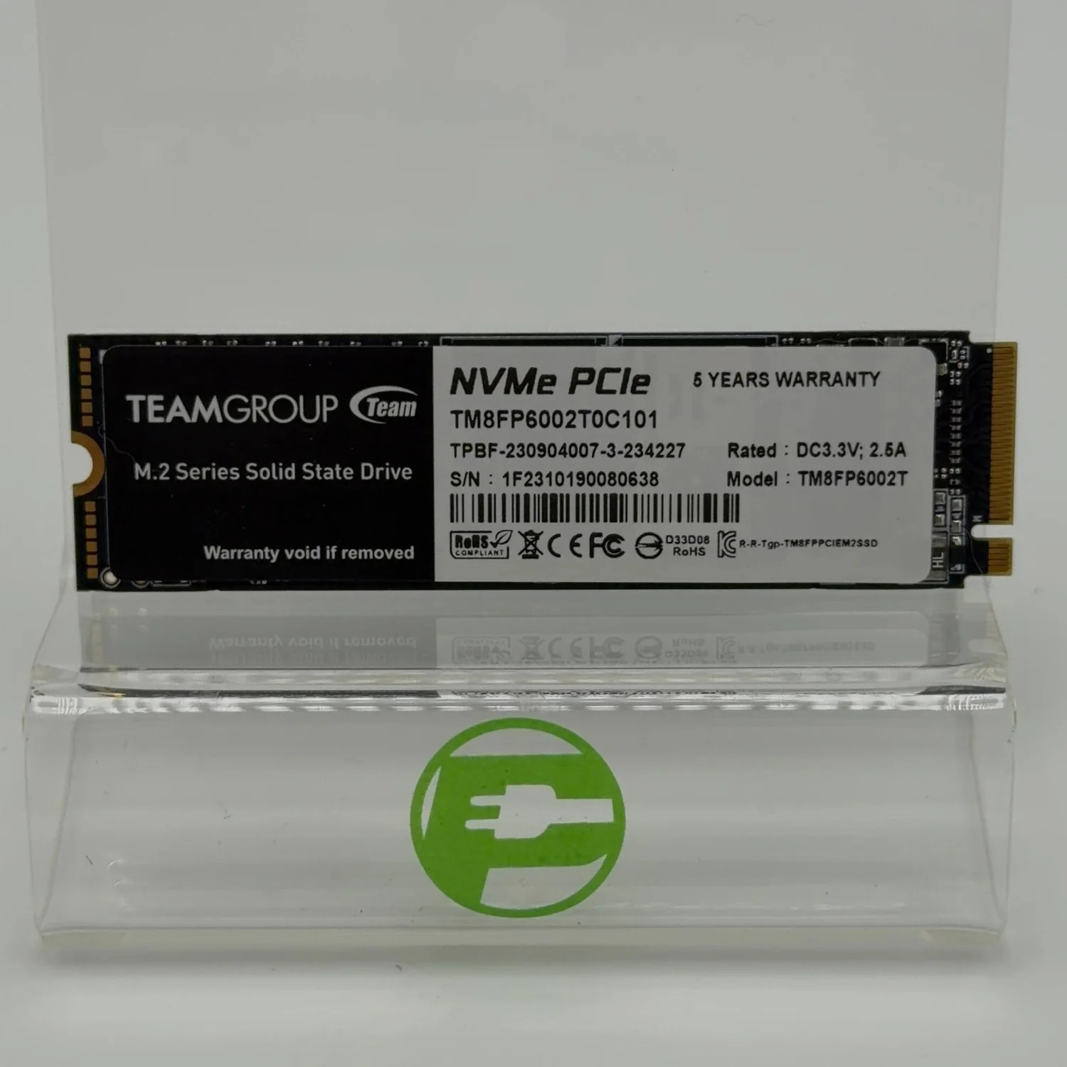 TeamGroup 2280mm MP33 2TB M.2 NVME Gen 3.0 x 4 SSD TM8FP6002T