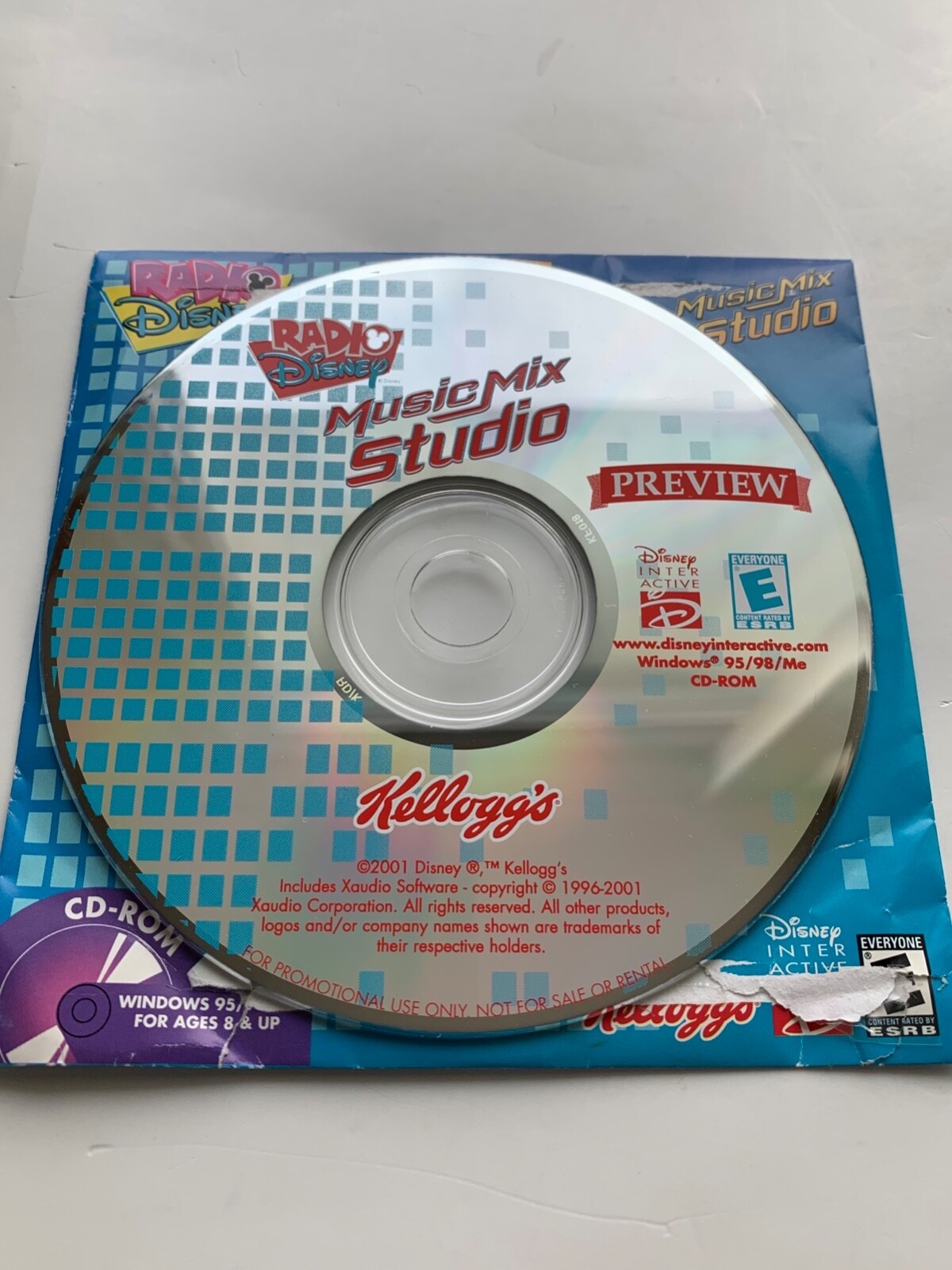 Disney Radio Preview Music Mix Studio CD Rom PC 2001 Kelloggs-Used