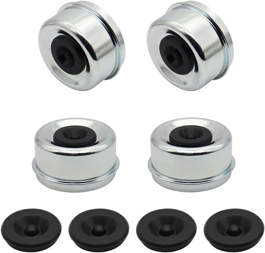 2.75 inch Trailer Hub Bearing Dust Caps 4PCS Trailer Axle Grease Cap with 4 R...