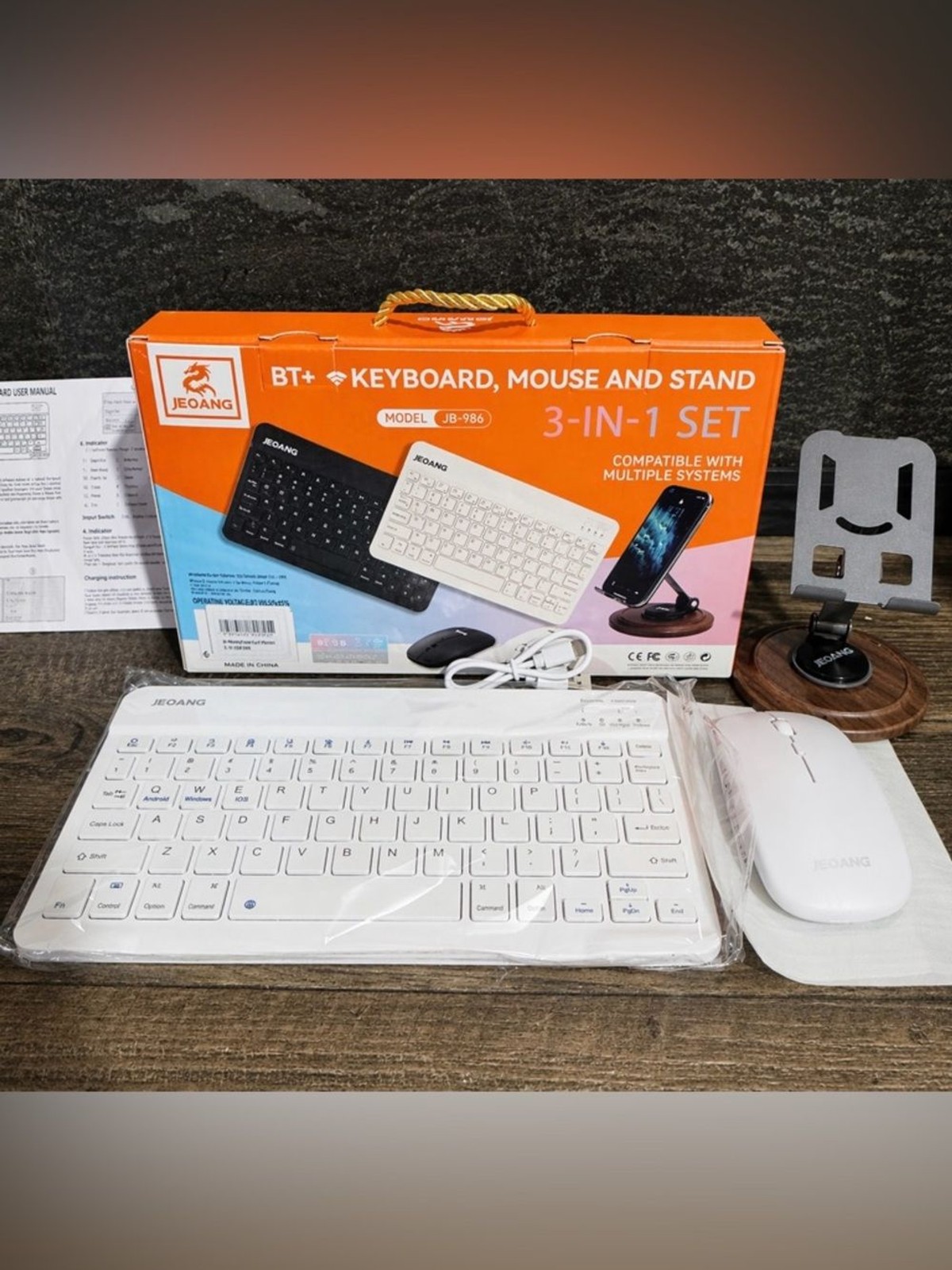 NEW 3-in-1 BT+ Wireless Keyboard, Mouse & Phone Support