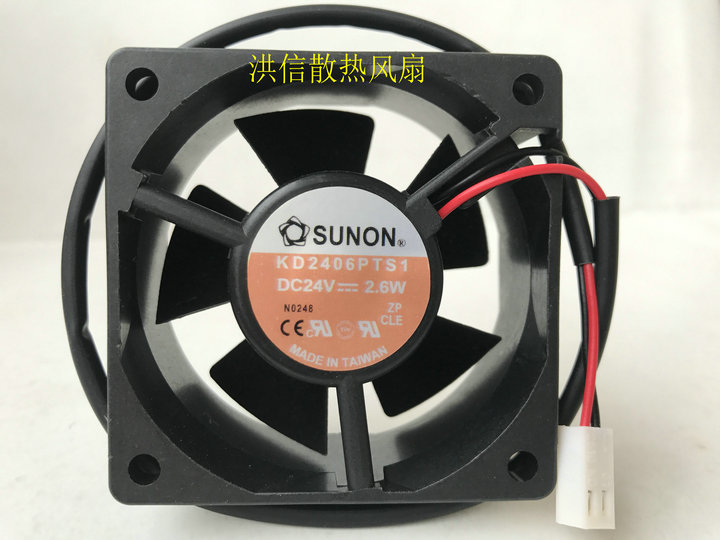 For 1Pcs SUNON KD2406PTS1 6025 2.1W 24v fan 6CM