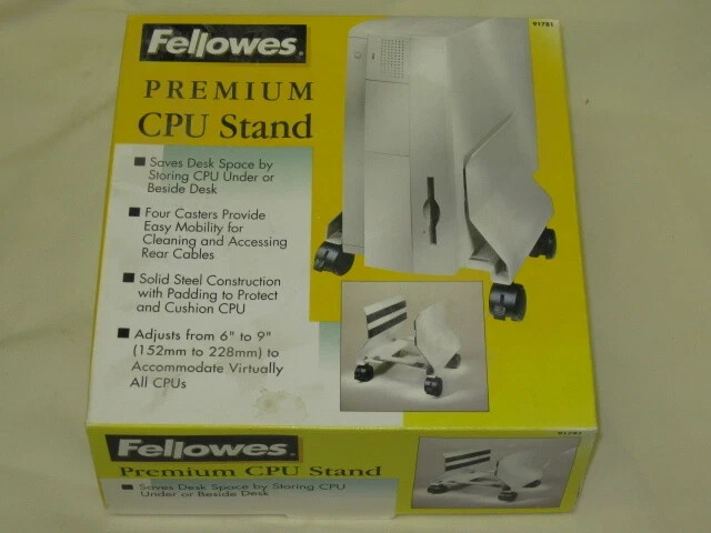 Two New FELLOWES PREMIUM CPU STAND 91781 NIB