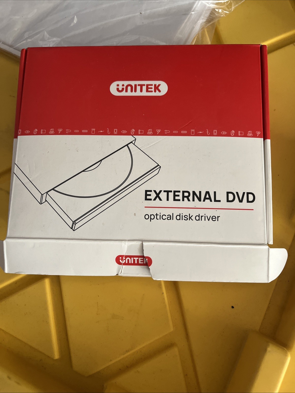UNITEK External DVD/CD Drive B3AJY USB A&C Noise Reduction Shockproof
