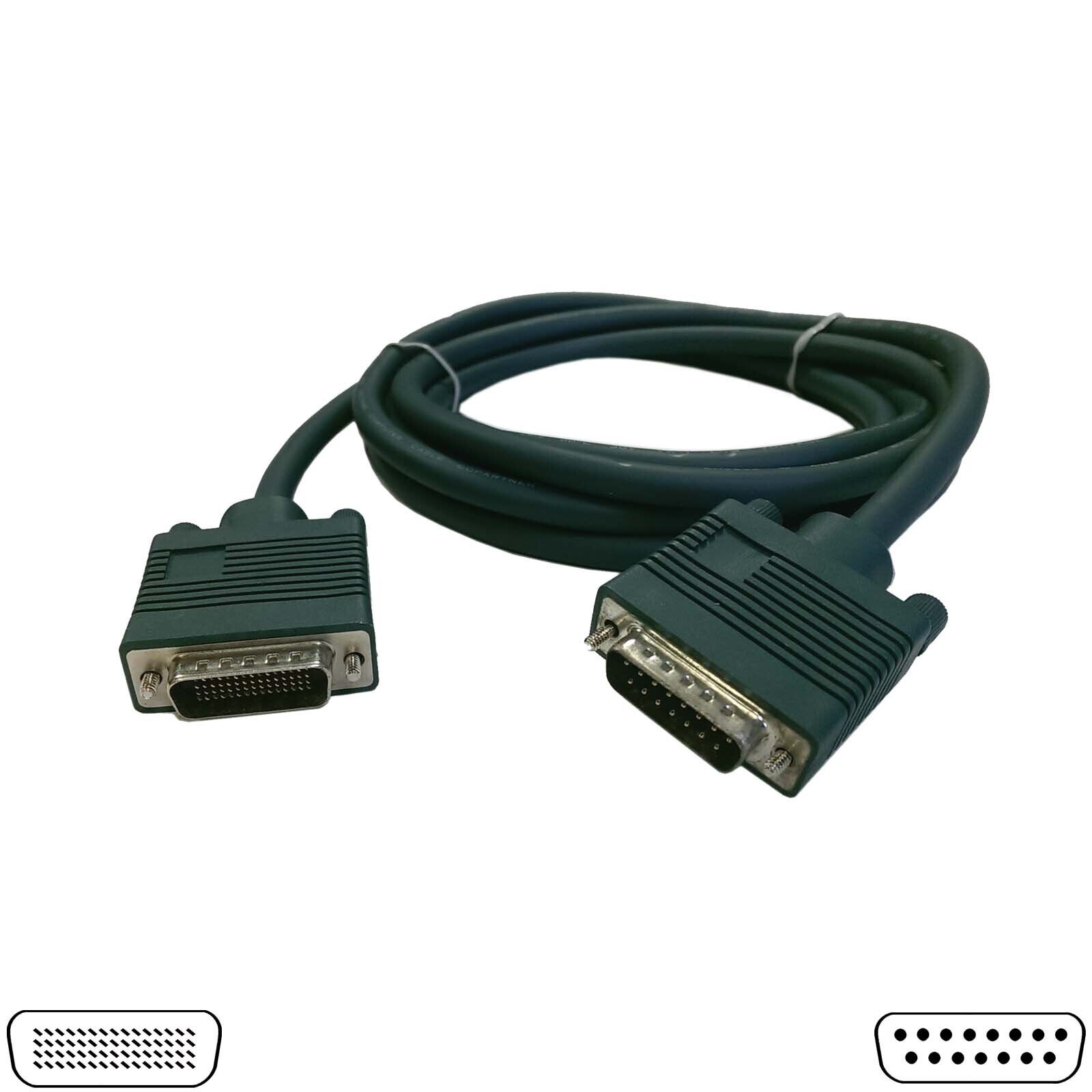 Cable Smart Serial 60 Pin LFH-60 15 Pin DB15 (M) 10FT Cisco CAB-X21MT Compatible