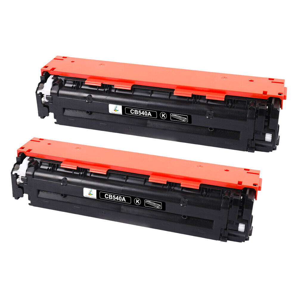 2PK Black 125A CB540A Toner Cartridge For HP LaserJet CM1312nfi CP1215 CP1518ni