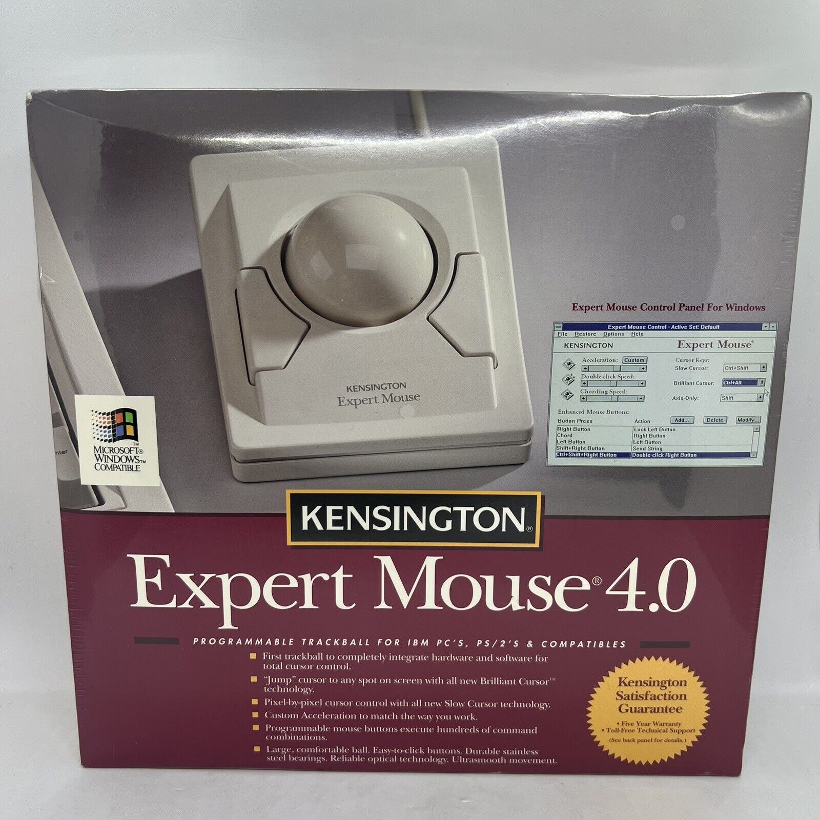 Kensington Expert Mouse 4.0  New In Box Sealed NIB