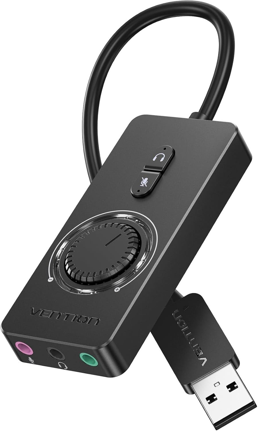 USB Sound Card, External Stereo Sound Card with Volume Control, USB