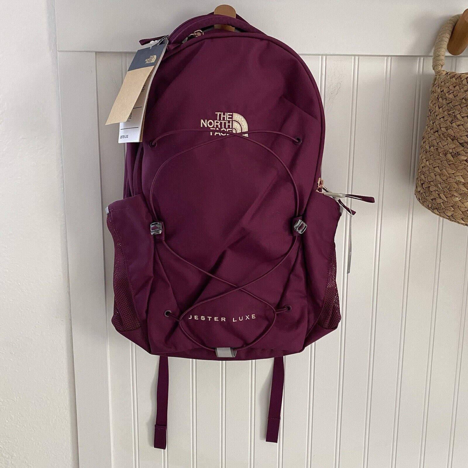 THE NORTH FACE Jester Luxe Everyday Laptop Backpack Boysenberry/Burnt Coral NWT