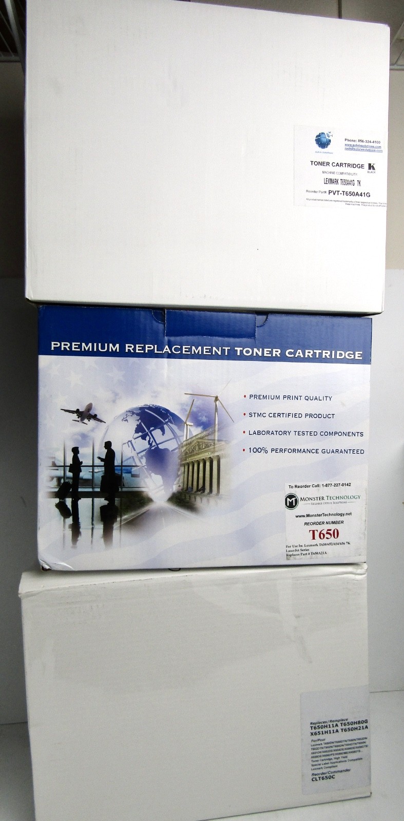 3-Pack Compatible Toner Print Cartridge Lexmark T650A41G BLACK T650 T652 T656 7K