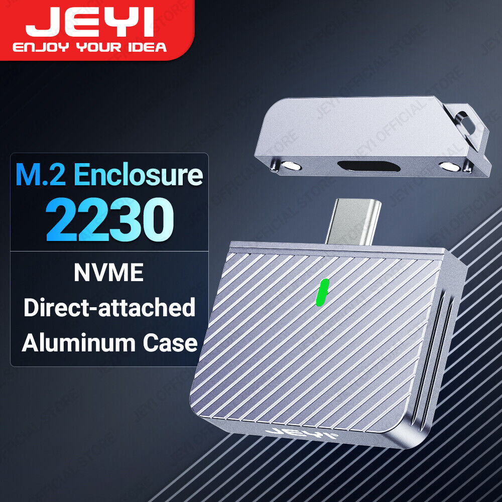 JEYI 2230 M.2 NVMe Direct-attach SSD Enclosure,USB 3.2 10Gbps Solid State Drive